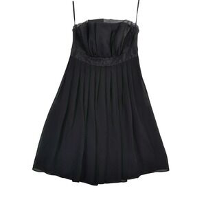 White House Black Market Strapless Dress Pleated Party Cocktail HOCO‎ Size 6